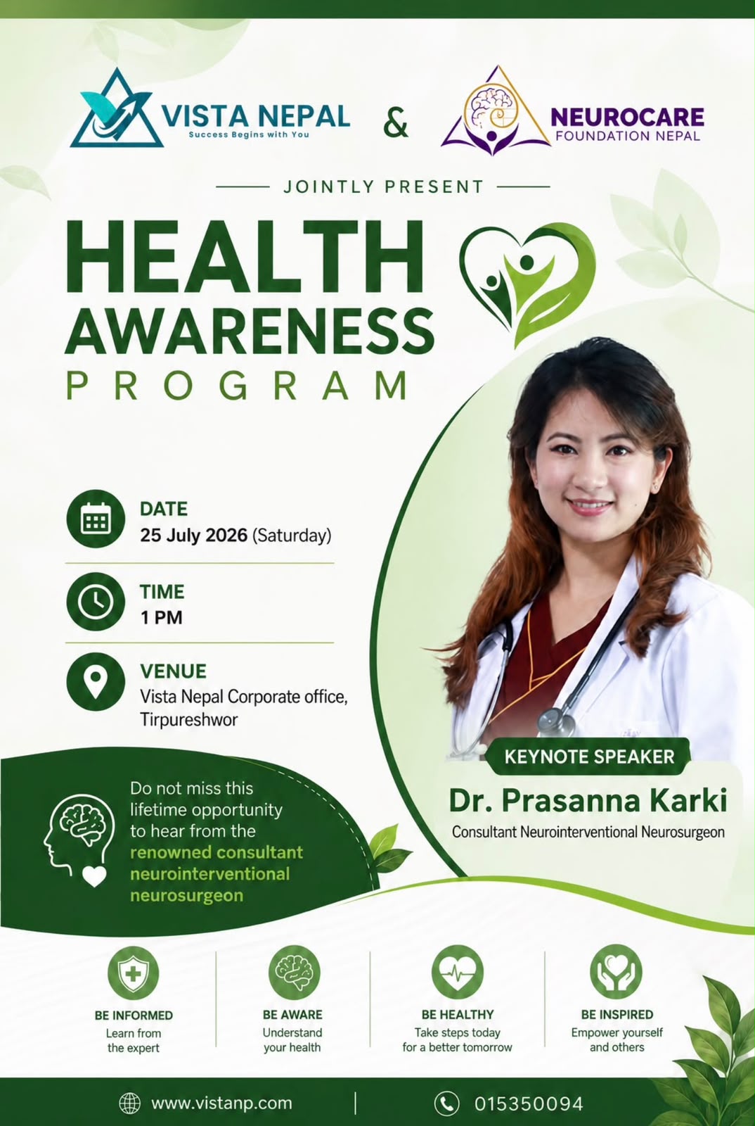 Stroke Awareness & Brain Longevity Program at Vista Nepal
